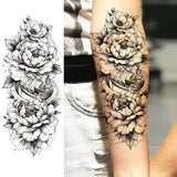 1 Sheet Beautiful Butterfly Flowers Temporary Tattoos For Women Girls Waterproof Fake Tattoos Floral Animals Temp Tatoo Stickers