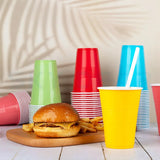 50Pieces Colorful Plastic Party Cups for Drinks, Soda Punch Barbecue Cola or Water Disposable Cup of Birthday Wedding Party