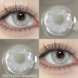 1pair Natural Color Contact Lenses for Eyes Blue Eye Lens Gray Lenses Fashion Korean Beauty Pupils Yearly Makeup Lens