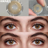 Gray Color Contact Lens 1 Pair Yearly Coloured Contact Lenses Brown Lenses for Party Cute Eyes Contacts Daily Eye Makeup
