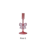 1Pc Original Design Bow Tall Glass Candle Holder, Exquisite and High-Looking Bow Candle Holder, Aromatherapy Candle Holder, Suitable for Wedding Banquet Party Candle Holder, Home Decoration Ornaments Candle Candle Candle Hold