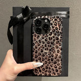 Cute Leopard Print Clear Phone Case For iPhone 16 15 14 13 12 11 Pro Max 15 Pro XS XR X 7 8 Plus Shockproof Silicone Soft Cover
