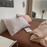 Hot Bedding Set Bedroom Decor Washed Cotton Double Duvet Cover Set Duvet Cover Flat Sheet Quilt Cover Pillowcase Home Textiles