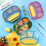1800ML Lunch Box with Tableware, Bento Box for Worker and Students, Kid's Snack Box, Microwavable Food Storage Container