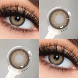 1 Pair New Green Color Contact Lenses for Eyes with Diopters 0~-8.00 Degree Brown Iris Lens Soft Natural Beauty Pupils