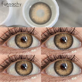 Natural Brown Contact Lense for Eyes Colorcon Blue Lenses Beautiful Gray Pupils Cosmetics Yearly Soft Eyes Contact Lens
