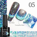 7.5ML Green Crystal Cat Magnetic Gel Nail Polish Shiny Green Glitter Cat Eye Gel For Manicure Soak Off UV Nail Art Varnish