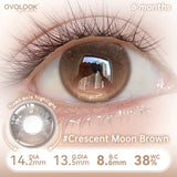 2PCS Fixed-Axis Lens Half Year Mango Crush Ice Contact Lenses Glow Highlight Brown For  Makeup For Women