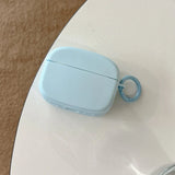 Sky Blue Soft Silicone Earphone Case With Anti-lost Lanyard For AirPods 4 For  AirPods 1 2 3 Pro 2 Bluetooth Charging Box Cover