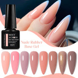 7ml Rubber Base Nail Gel Polish Nude Milky White DIY Nail Art Soak Off Gel Polish Semi Permanent Painting UV Vernis