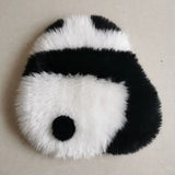Throw Pillows Super Cute Angry Panda Back View 100% Wool / Artificial Wool Back Cushion for Bed Sofa Cushion Floor Cushions Cozy