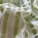 Solid Striped Jacquard Comforter 4 Piece Sets Simple Pure Cotton Skin-Friendly Breathable Bedding Set Soft Fitted Sheet for Home