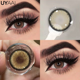 Color Contact Lenses For Eye Cosmetic Black Lens Makeup Beauty Green Eyes Contact Natural Brown Contact Eyes Makeup