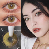 1 Pair 2025Year New Lenses with Myopia Degree Grade 0.00- 8.00 Pink Blue Grey Beauty Pupilentes Soft Lens Yearly ﻿