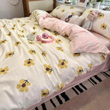 Luxury 100% Cotton Boho Pattern Printed Bedding Set Fashion Breathable Quilt Cover Sets Queen King Bed Linens for Summer Autumn