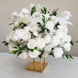 Pink Green Artificial Hydrangea Rose Anthurium Arrangement Wedding Table Centerpiece Floral Runner Party Backdrop Banquet Decor
