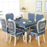 Velvet Thick Chair Cover Household Dining Stool Cushion Backrest Cover Solid Color Concise Anti Slip Dustproof Chair Covers