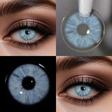 Blue Color Contact Lenses Half Year Disposable Natural Small Pupil for Daily Cosmetics Eyes Makeup