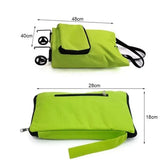 New Portable Shopping Trolley Bag Foldable with Wheel Supermarket Tug Bag Reusable Large Capacity Fruit Vegetables Organizer Bag