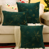 1 PC Christmas Throw Pillow Cover Plush Embroidery Snowflake Christmas Decoration Living Room