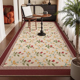 American Style Floral Living Room Carpet Light Luxury High-end Printed Bedroom Bedside Floor Mats Large Area Runner Rug Tapis 러그