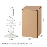 Floriddle Taper Candle Holders Glass Candlesticks for Home Decor Wedding Decoration Candle Holder Candle Stick Holder