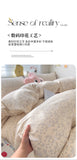 Class A Double Yarn Bedding Set Quilt Comforter Duvet Cover Set Printed Cotton Bedspread Skin Friendly Breathable Four-Piece Set