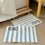 Funny Tufting Eyes Bedroom Rug Stripe Bathroom Mat Tidy Bedside Carpet Foot Pad Bathmat Doormat Aesthetic Home Room Decor
