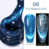 Auroras Cat Magnetic Gel Nail Polish Reflective Sparkling Glitter Semi Permanent Nail Art Soak Off LED UV Gel Varnis