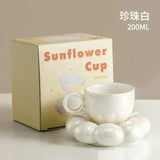 200ml Ceramic Mug Cute Cloud Decorative Plate Coffee Cup Set Creative Ceramic Cup Gift Box Modern Living Room Home Decoration