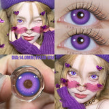 Contact Lenses 1 Pair Green Lenses Red Lens Cosplay Colored Lenses Anime Blue Lens Halloween Colorful Makeup Eye Cosmetic