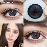 2pcs High Gloss Big Diameter Colored Contacts High Moisture Half Yearly Lenses for Daily Wear Makeup Party 0.00D No Po