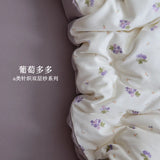 New class A knitted cotton, Tianzhu cotton double-layer yarn four-piece set, simple and skin-friendly, student dormitory