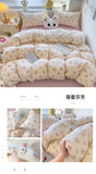 Class A Double Yarn Bedding Set Quilt Comforter Duvet Cover Set Printed Cotton Bedspread Skin Friendly Breathable Four-Piece Set