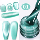 10ml Pink Gold Water Light Cat Magnetic Gel Polish HEMA TPO FREE Aurora Glitter Crystal Soak Off UV Varnish Manicure