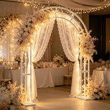 260CM Tall White Wedding Arch Stand Metal Backdrop Garden Arch Frame Pergola Stand Pergola Venues Party Decoration