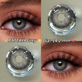 Yearly Colored Contact Lenses for Eyes Natural Eye La Girl Gray Contact Blue Lenses Blue Lenses Fashion Lenses 2PCS