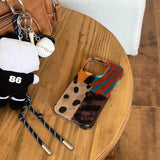 New Retro Four-color Leopard Pattern Stitching Phone Case For iPhone 16 15 14 13 12 11 Pro Max 7 8 Plus X XR XS Silicone Cover