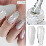 10ml Snow Glitter Gel Nail Polish Pink Milky White Jelly Sequins  Semi Permanent Nails Art Design Varnish Manicure