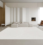 Living Room Oversized Carpet White Lines Bedroom Carpets Minimalist Stripes Home Rug Fluff Non-slip Machine Washable Rugs Tapete