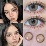 1 Pair Nature Color Eyes Contacts Lenses Myopic Prescription -0.00 to -8.00 Pupils Brown High Quality  Lens
