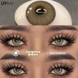 NEW Lenses Colored Contact Beauty Colored Pupils Green Contact Lenses Natural Look Lenses Women Brown Pupils High Quality