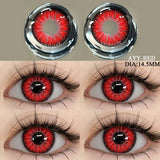 1 Pair Colored Contact Lenses Cosplay Colorful Contact Red Eyes Anime Contact Green Lenses Halloween Purple Contact