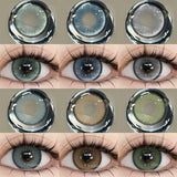 1pair Colored Contact Lenses for Eyes Natural Brown Contact Blue Eyes Lenses Korean Gray Contacts Yearly Green Pupils