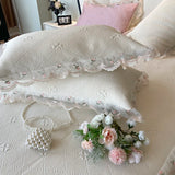 2025 Summer Cool Bed Skirt Sheet Princess Bed Skirt Mattress Ruffled Lace Bedsheet Not Stuffy With Pillowcases Twin Queen Size
