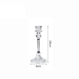 Glass Candle Holder Crystal Diamond Candle Holder 3Pcs Home Candlestick Creative Wedding Decor Crafts Desktop Ornaments Gifts