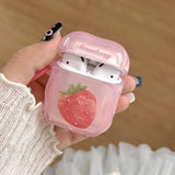 Pink Strawberry AirPods4 Case for Airpods Pro3 Pro 2 3 Air pods AirPod Pro2 with Key chain Bluetooth Headphone Protective Cover