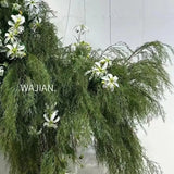 5Pcs Simulation Reed Grass Green Plants Wedding Floral Forest Arrangement Birthday Party Backdrop Decor Home Garden Fake Plants
