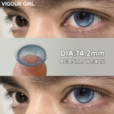 2pcs Half-Year Colored Contacts for Men Big Diameter Glossy Lenses Blue Green Purple Cosplay High