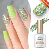 10ml Leopard Cat Magnetic Eye Gel Nail Polish Autumn Night Coffee Brown Glass Beads Soak Off UV LED Manicure Nail Ar